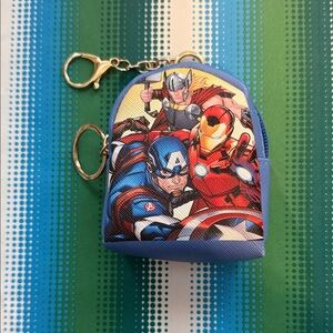 Marvel Kids Avengers Mini Keychain Pouch in Blue and Red